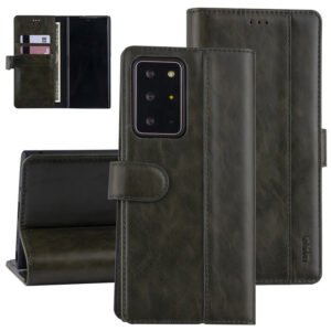 UNIQ Accessory DonkerGroen hoesje Samsung Galaxy Note 20 Ultra - Book Case - PU leather